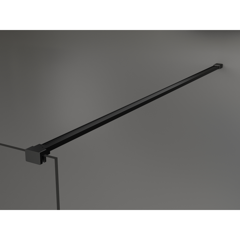 Mexen Kioto sprchová stěna Walk-in 130 x 200 cm, bronz 8 mm, černá - 800-130-101-70-32