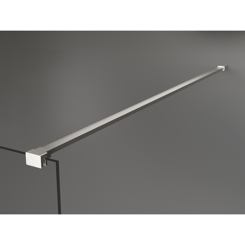 Mexen Kioto sprchová stěna Walk-in 130 x 200 cm, bronz 8 mm, kartáčovaný nikl - 800-130-101-97-32