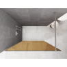 Mexen Kioto sprchová stěna Walk-in 140 x 200 cm, bronz 8 mm, kartáčovaný nikl - 800-140-101-97-32