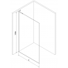 Mexen Kioto L sprchová stěna Walk-in 90 x 200 cm, hnědá, chrom - 800-090-103-01-32