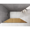 Mexen Kioto L sprchová stěna Walk-in 100 x 200 cm, hnědá, chrom - 800-100-103-01-32