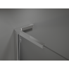 Mexen Kioto L sprchová stěna Walk-in 100 x 200 cm, hnědá, chrom - 800-100-103-01-32