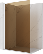 Mexen Kioto L sprchová stěna Walk-in 90 x 200 cm, bronz, bílá - 800-090-103-20-32