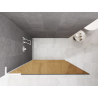 Mexen Kioto L sprchová stěna Walk-in 100 x 200 cm, hnědá, bílá - 800-100-103-20-32
