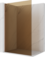 Mexen Kioto L sprchová stěna Walk-in 100 x 200 cm, bronz, růžové zlato - 800-100-103-60-32