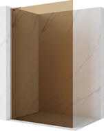 Mexen Kioto L sprchová stěna Walk-in 80 x 200 cm, bronz, kartáčovaná měď - 800-080-103-65-32
