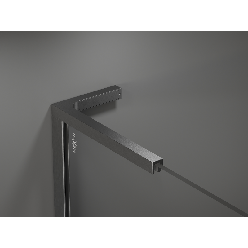 Mexen Kioto L sprchová stěna Walk-in 90 x 200 cm, bronz, kartáčovaná gun šedá - 800-090-103-66-32