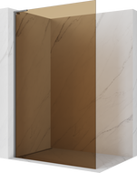 Mexen Kioto L Sprchová stěna Walk-in 80 x 200 cm, bronz, gun metal - 800-080-103-95-32