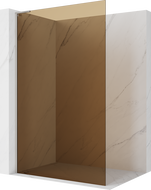 Mexen Kioto L sprchová stěna Walk-in 120 x 200 cm, bronz, kartáčovaný nikl - 800-120-103-97-32