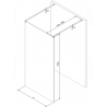 Mexen Kioto volně stojící sprchová stěna 100 x 200 cm, bronz 8 mm, zlato kartáčovaná - 800-100-002-55-32