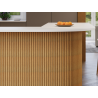 Mexen Ovalo 03 elastické lamely na stěnu s drážkami 280 x 36 cm, technická dýha, Dub Classic - S130-280-03-041