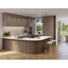Mexen Ovalo 03 ryhované elastické stěnové lamely 280 x 36 cm, technická dýha, Tmavý ořech - S130-280-03-044