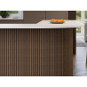 Mexen Ovalo 03 ryhované elastické stěnové lamely 280 x 36 cm, technická dýha, Tmavý ořech - S130-280-03-044