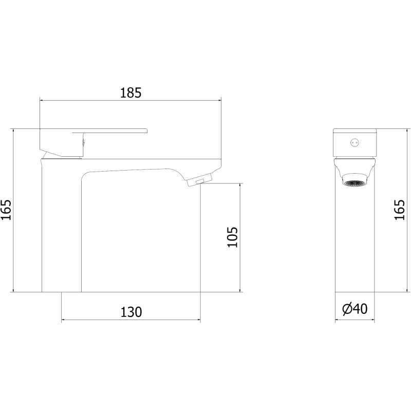 Mexen Royo umyvadlová baterie, zlatá - 72200-50