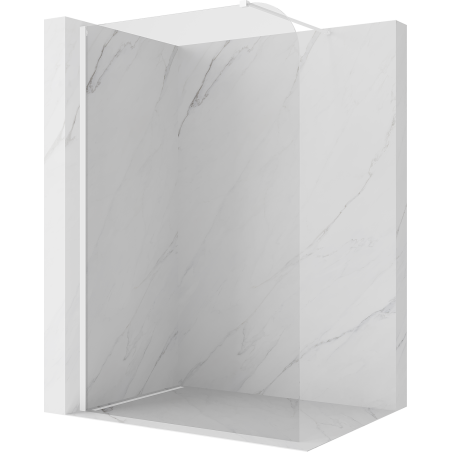 Mexen Kioto-P Sprchová stěna Walk-in 130 x 200 cm, transparentní 8 mm, bílá - 800-130-101-20-00-P