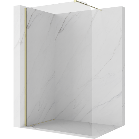 Mexen Kioto-P sprchová stěna Walk-in 80 x 200 cm, průhledná 8 mm, zlatá - 800-080-101-50-00-P