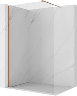 Mexen Kioto-P sprchová stěna Walk-in 70 x 200 cm, transparentní 8 mm, růžové zlato - 800-070-101-60-00-P