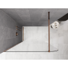 Mexen Kioto-P sprchová stěna Walk-in 120 x 200 cm, transparentní 8 mm, růžové zlato - 800-120-101-60-00-P