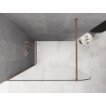 Mexen Kioto-P sprchová stěna Walk-in 120 x 200 cm, průhledná 8 mm, kartáčovaná měď - 800-120-101-65-00-P