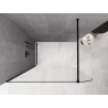 Mexen Kioto-P sprchová stěna Walk-in 130 x 200 cm, transparentní 8 mm, černá - 800-130-101-70-00-P