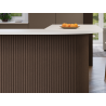 Mexen Ovalo 01 elastické žebrované stěnové lamely 280 x 36 cm, technická dýha, Dub Mocca - S130-280-01-045