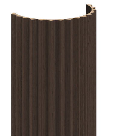 Mexen Ovalo 01 elastické žebrované stěnové lamely 280 x 36 cm, technická dýha, Dub Mocca - S130-280-01-045