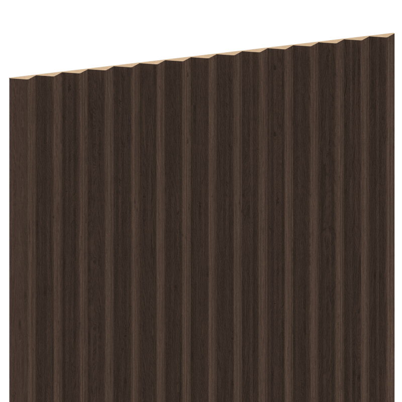 Mexen Ovalo 01 elastické žebrované stěnové lamely 280 x 36 cm, technická dýha, Dub Mocca - S130-280-01-045
