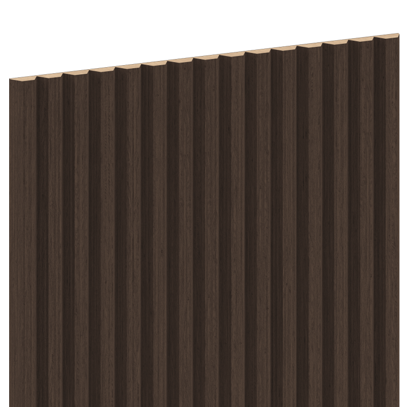 Mexen Ovalo 02 žebrované flexibilní nástěnné lamely 280 x 36 cm, technická dýha, Dub Mocca - S130-280-02-045