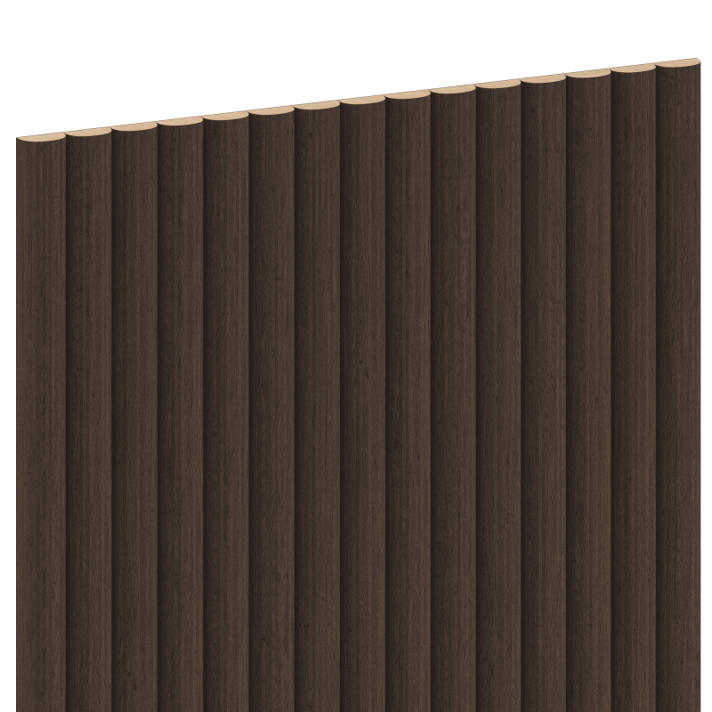 Mexen Ovalo 03 lamely stěnové drážkované flexibilní 280 x 36 cm, technická dýha, Dub Mocca - S130-280-03-045