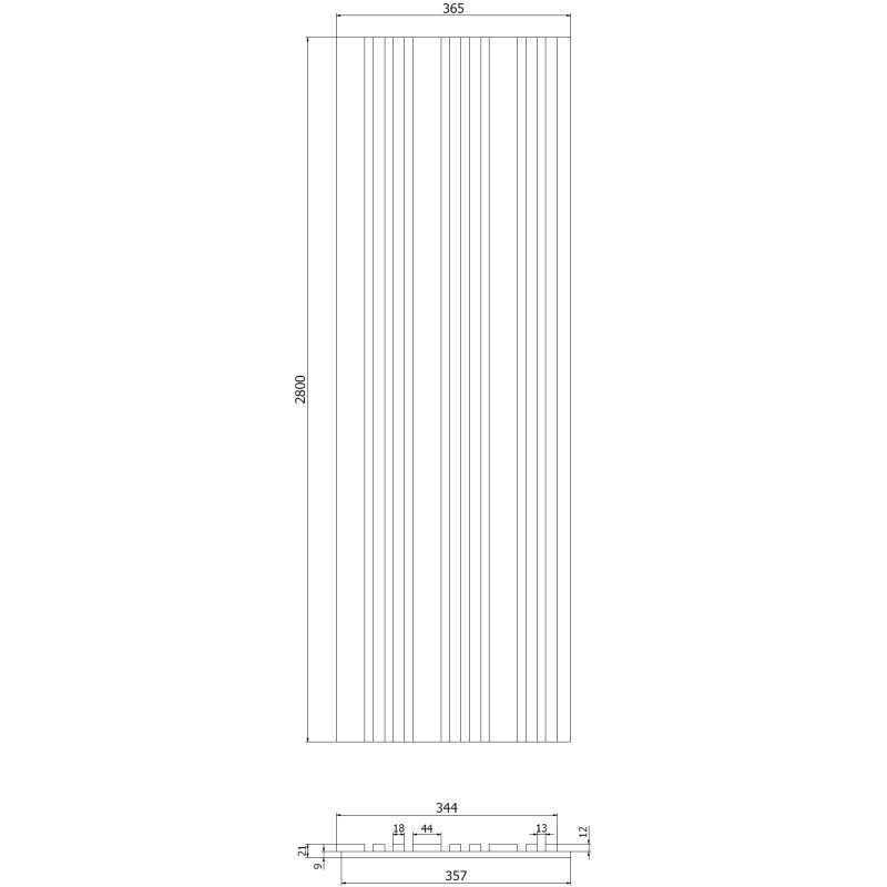 Mexen Lam-F Slim 01 vzorek akustických stěnových lamel, 9 mm plst, technická dýha, bělený dub - S107-040-S