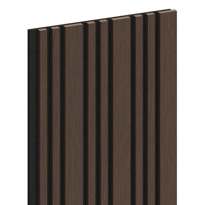 Mexen Lam-F Slim 01 vzorek akustických stěnových lamel, plsť 9 mm, technická dýha, Dub Mocca - S107-045-S