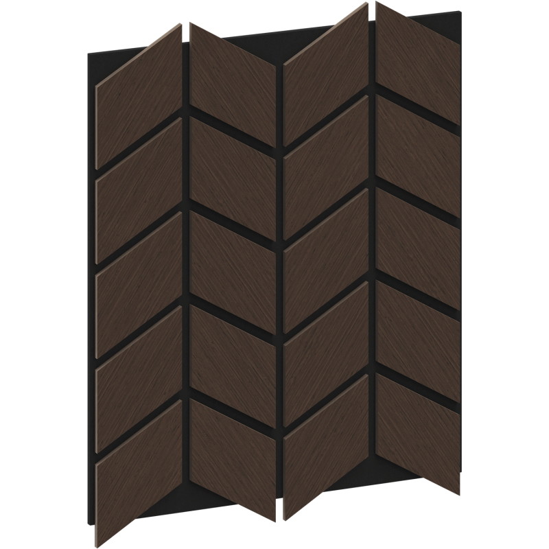 Mexen Form 03 vzorek akustického nástěnného panelu, plsť 9 mm, technická dýha, Dub Mocca - S111-03-045-S