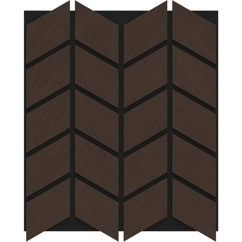 Mexen Form 03 vzorek akustického nástěnného panelu, plsť 9 mm, technická dýha, Dub Mocca - S111-03-045-S