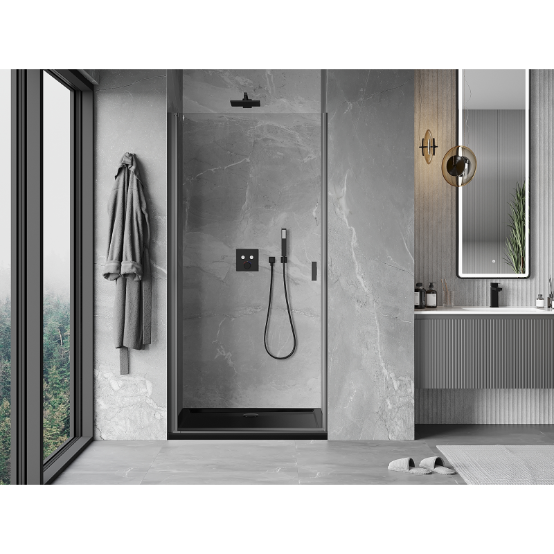 Mexen Mist-B sprchové dveře otočné 60 cm, transparentní, gun metal - 8A2-060-000-95-00