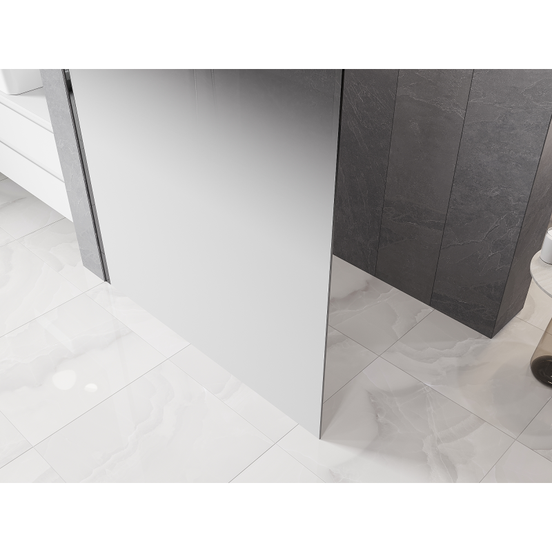 Mexen Kioto L sprchová stěna Walk-in 90 x 200 cm, bílá ombre 8 mm, chrom - 800-090-103-01-86