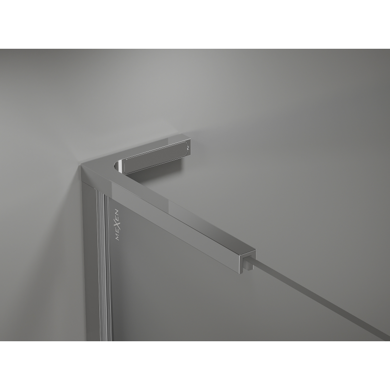 Mexen Kioto L sprchová stěna Walk-in 90 x 200 cm, bílá ombre 8 mm, chrom - 800-090-103-01-86