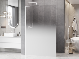 Mexen Kioto L sprchová stěna Walk-in 80 x 200 cm, bílý ombré 8 mm, bílá - 800-080-103-20-86
