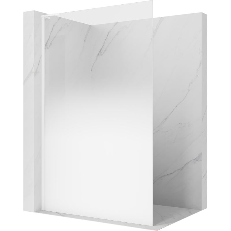 Mexen Kioto L sprchová stěna Walk-in 90 x 200 cm, bílá ombre 8 mm, bílá - 800-090-103-20-86
