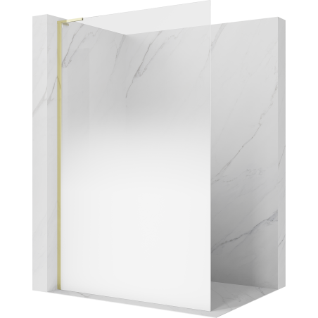 Mexen Kioto L sprchová stěna Walk-in 120 x 200 cm, ombre bílá 8 mm, zlatá - 800-120-103-50-86