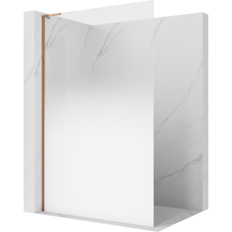 Mexen Kioto L sprchová stěna Walk-in 90 x 200 cm, bílá ombre 8 mm, růžové zlato - 800-090-103-60-86