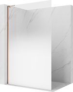 Mexen Kioto L sprchová stěna Walk-in 100 x 200 cm, bílá ombre 8 mm, růžové zlato - 800-100-103-60-86