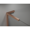 Mexen Kioto L sprchová stěna Walk-in 90 x 200 cm, bílá ombre 8 mm, kartáčovaná měď - 800-090-103-65-86