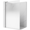 Mexen Kioto L sprchová stěna Walk-in 120 x 200 cm, ombre bílá 8 mm, kartáčovaná gun šedá - 800-120-103-66-86