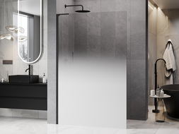 Mexen Kioto L sprchová stěna Walk-in 120 x 200 cm, bílý ombre 8 mm, černá - 800-120-103-70-86