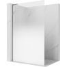 Mexen Kioto L sprchová stěna Walk-in 90 x 200 cm, bílá ombre 8 mm, gun metal - 800-090-103-95-86