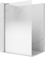 Mexen Kioto L sprchová stěna Walk-in 90 x 200 cm, bílá ombre 8 mm, gun metal - 800-090-103-95-86