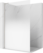 Mexen Kioto L sprchová stěna Walk-in 70 x 200 cm, ombré bílá 8 mm, kartáčovaný nikl - 800-070-103-97-86