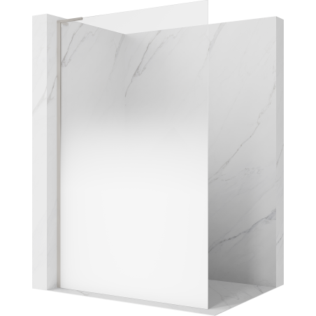 Mexen Kioto L sprchová stěna Walk-in 90 x 200 cm, bílý ombre 8 mm, kartáčovaný nikl - 800-090-103-97-86