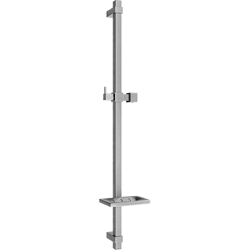 Mexen DQ sprchová tyč s mýdlenkou 80 cm, kartáčovaná tmavě šedá - 79381-66