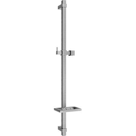 Mexen DQ sprchová tyč s mýdlenkou 80 cm, kartáčovaná tmavě šedá - 79381-66